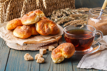 Warm Homemade Gingersnap Cookies topped with Sugar