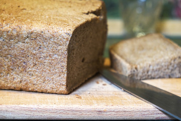 freshly baked bread on a wooden chopping Board