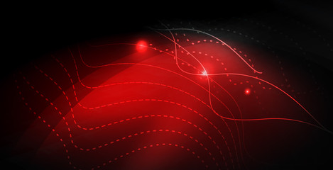 Glossy shiny glowing neon waves