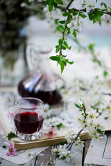 Thorny liquor..style vintage. selective focus