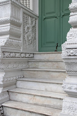 stupa (detail) in a buddhist temple (wat ratchaphradit) in bangkok (thailand,)