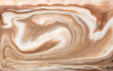 Beige marbling pattern. Marble liquid texture.