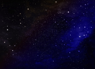Fototapeta na wymiar Deep space. Night sky, abstract blue background