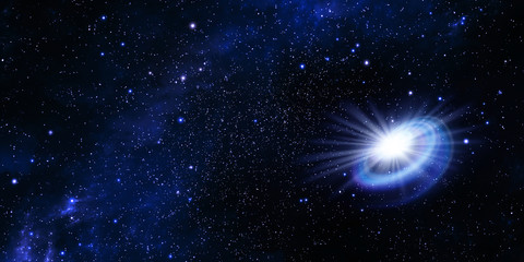 starry night sky deep outer space