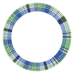 Obraz premium Frame vector vintage pattern design. Tartan plaid texture. Isolated on white background. Template for collage art retro style.