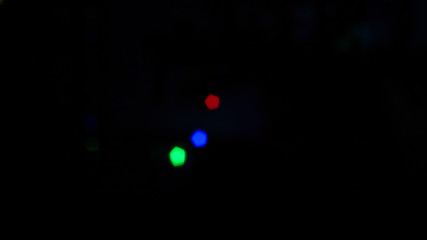 lights on black background