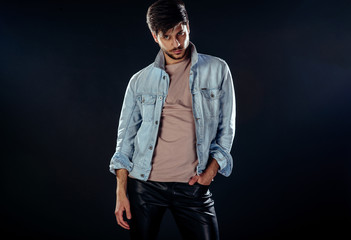 Fototapeta premium Studio portrait of a handsome man