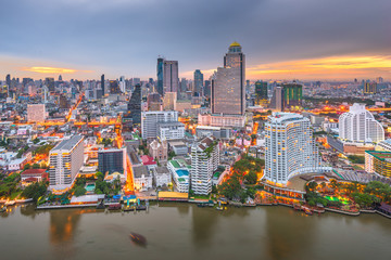Bangkok, Thailand cityscape on the river