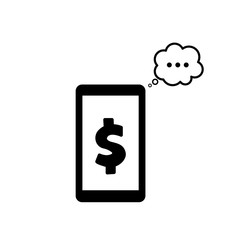 Mobile with dollar symbol, money icon