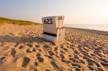 Strandkorm im Sonnenuntergang