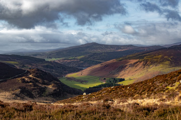 Mountain valley in the Wicklow Mountains beautiful scenery 