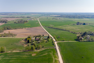 Nice spring day in West Latvia countryside.