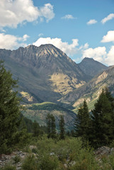 Fototapeta na wymiar Paesaggio alpino della valle d'Aosta