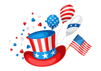Obraz premium Fourth of July Independence Day print.