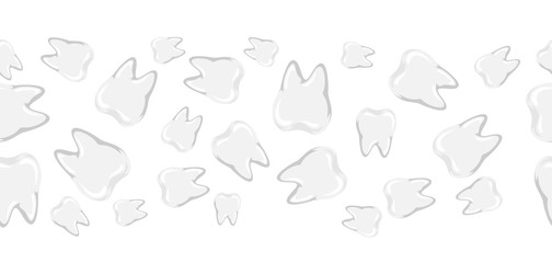 Seamless pattern with teeth.