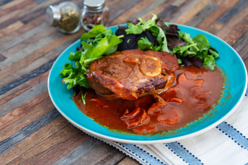 Beef stewed and Carrots potatoes with a wine sauce and herbs