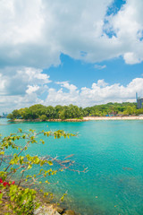 Obraz premium Palawan beach in Sentosa Island, Singapore.