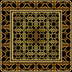 Obraz premium Design Of A Scarf With A Geometric Pattern . Vector Illustration. For Print Bandana, Shawl, Carpet, Tablecloth, Bed Cloth, Fashion