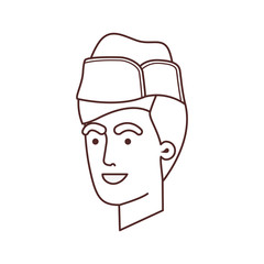 head of man soldier of war avatar character