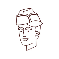 head of man soldier of war avatar character