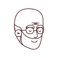 head of grandfather avatar character