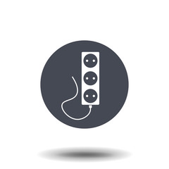 Electrical socket sign icon. Icons for website design and development, app development