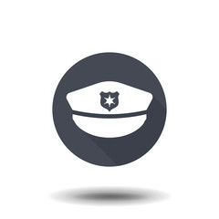 Police hat icon vector