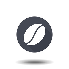 Coffee bean icon, silhouette, logo vector