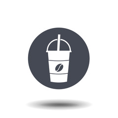 Ice coffee icon. Vector concept illustration for design.