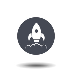 Rocket icon. Logo vector
