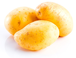 New potato isolated on the white background