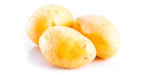 New potato isolated on the white background