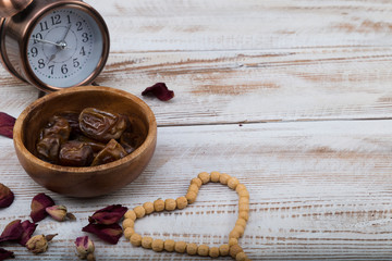 Holy book Koran or quran in the mosque for Muslims holiday, Ramadan,blessed Friday message.