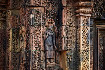 Obraz premium Banteay Srei ruins in Cambodia.