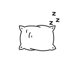 Vector line icon with pillow. - 265150238