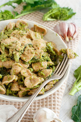 Orecchiette with turnip greens