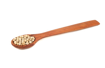 White pepper peas in spoon