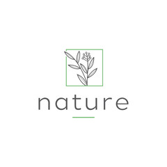 nature branch logo design