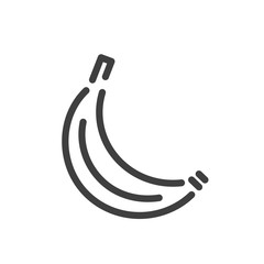 Banana Icon. Simple Design. Vector Lines