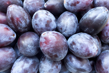 Topview background from  Plums or damson