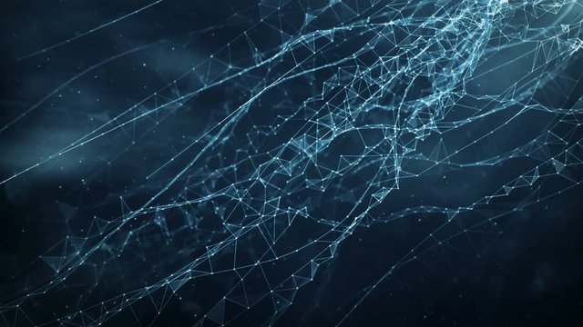 Abstract plexus nodes and connections form network For visuals vj internet presentations motion background hi-tech technology science engineering medical dashboard Seamless Loop