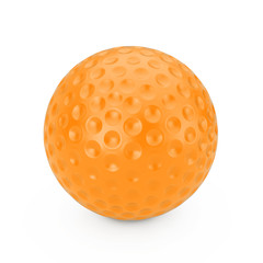 Orange Golf Ball. 3d Rendering