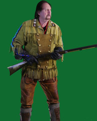 Mountain man trapper flintlock knife cap and ball