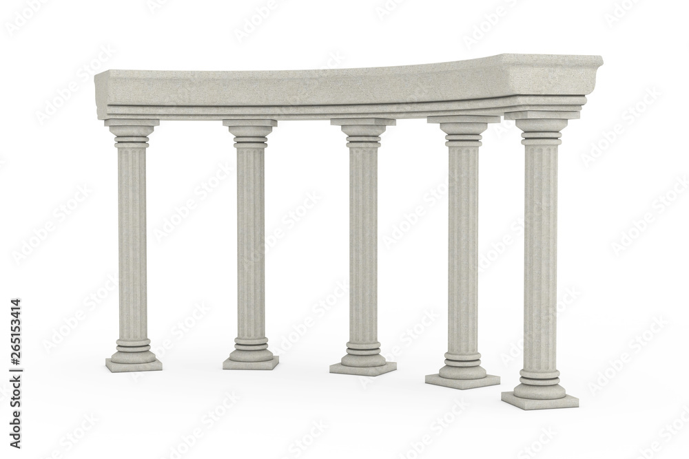 Aufkleber ancient classic greek column arc. 3d rendering