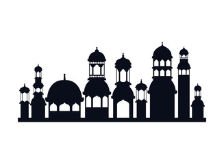 ramadan kareem mosque building icon