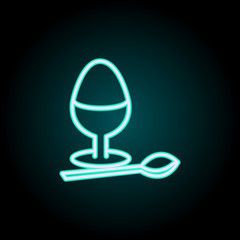 egg for breakfast neon icon. Elements of fast food set. Simple icon for websites, web design, mobile app, info graphics