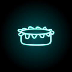 cheese neon icon. Elements of fast food set. Simple icon for websites, web design, mobile app, info graphics