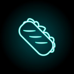 sandwich neon icon. Elements of fast food set. Simple icon for websites, web design, mobile app, info graphics