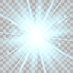 Gold light set with dust. 