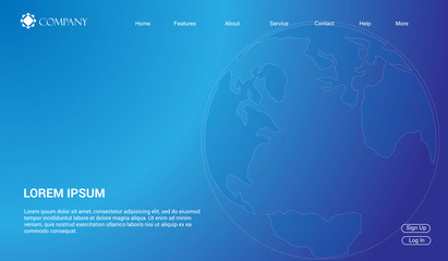 Website template for websites, or apps. modern minimal. eps 10